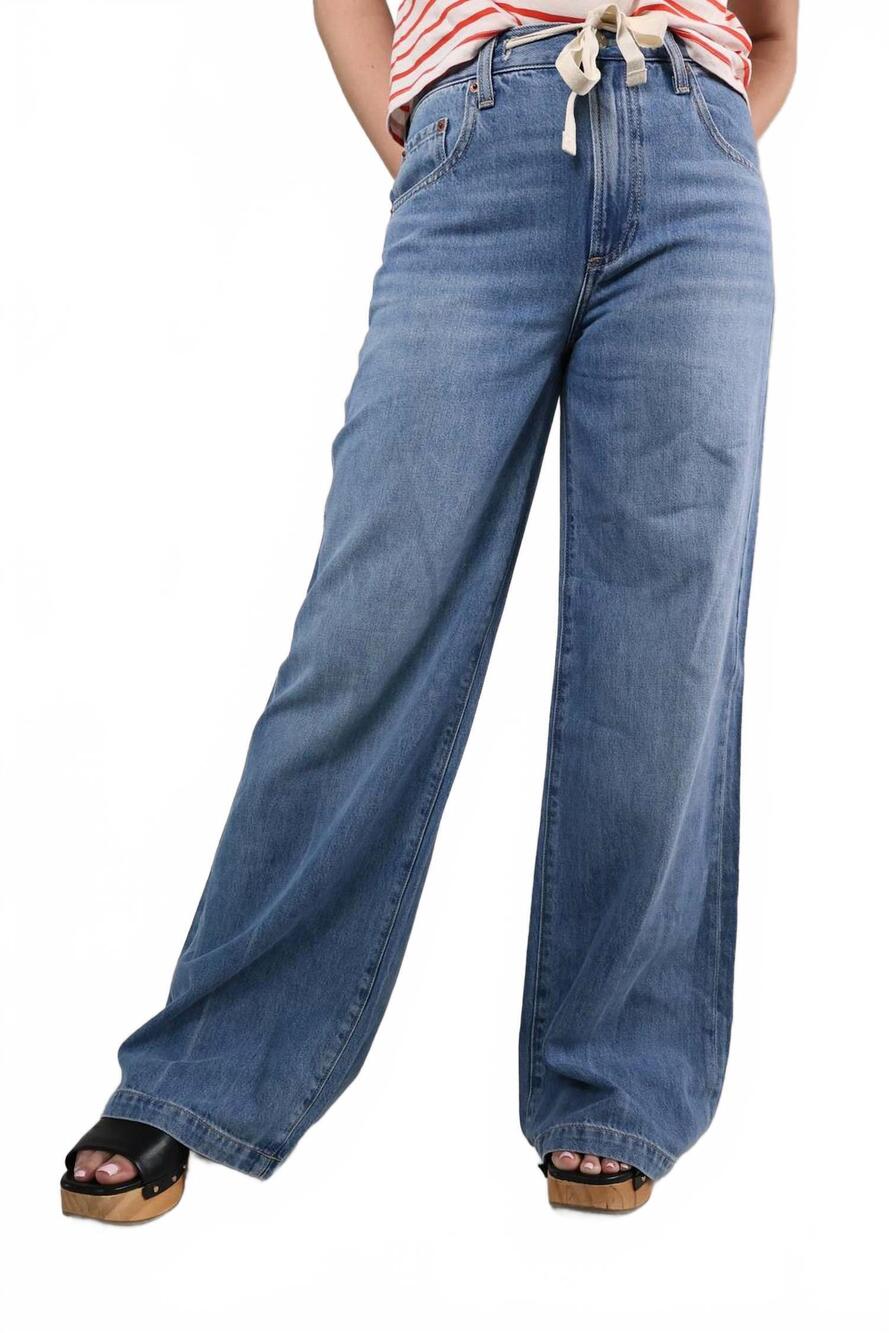 NEW PISTOLA women's jadyn draw cord palazzo jeans in expanse